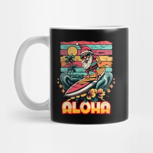 Aloha Surf Hawaii Vintage Christmas Gnome Mug